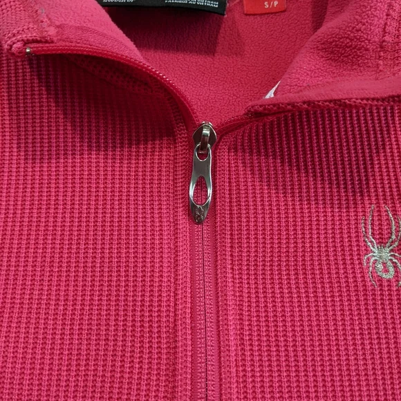 Spyder, pink quarter zip, women's small - Picture 5 of 8